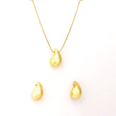Teardrop Pendant Necklace & Earrings Set